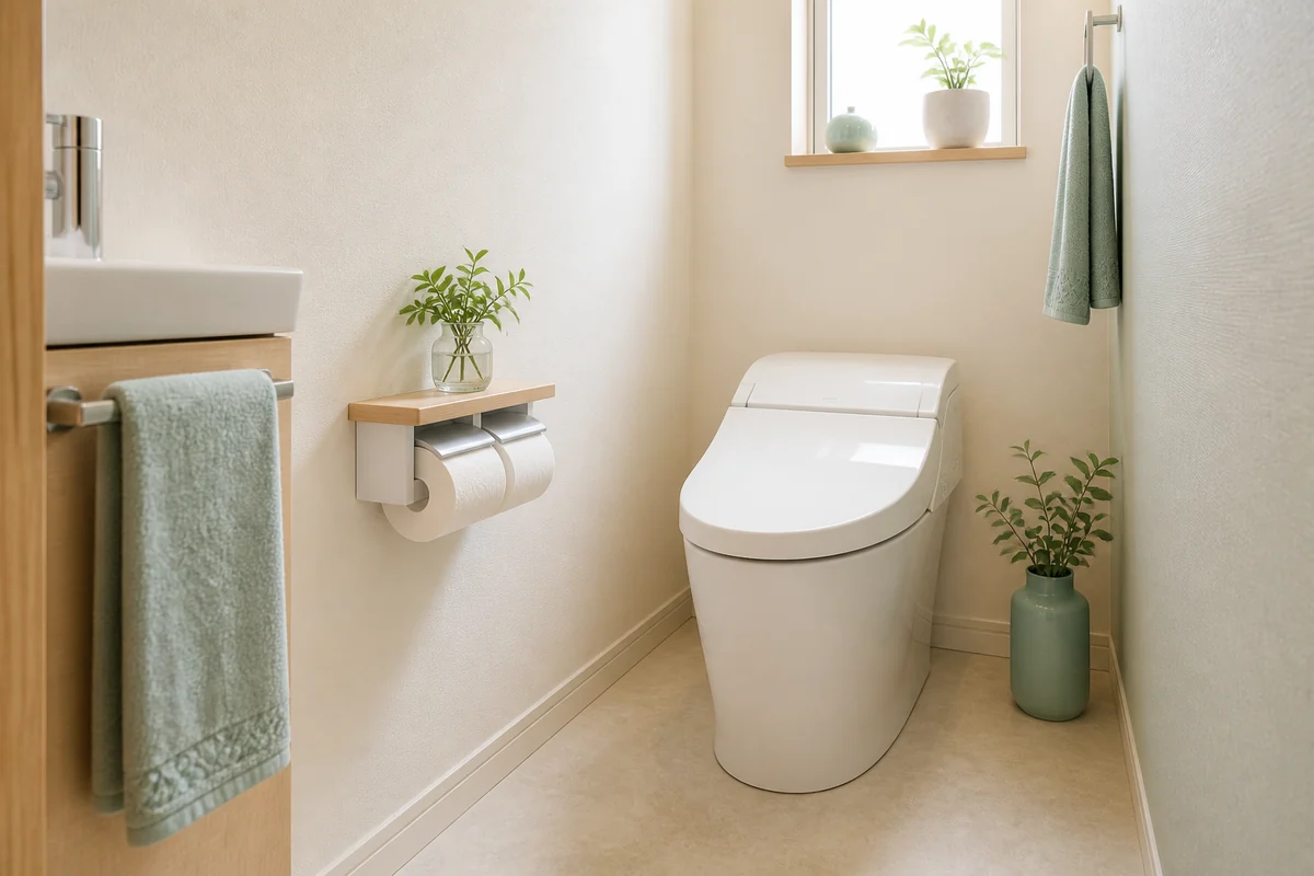 トイレの色を清潔に整える風水の図解